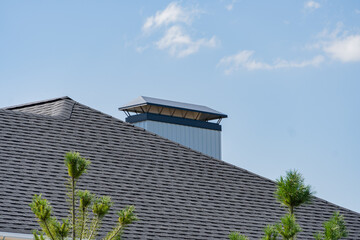 Shingles texture - close up view of asphalt roofing shingles