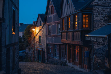 Dinan by night - Brittany, France