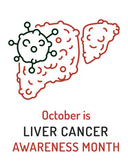 October is liver cancer awareness month. World hepatocellular carcinoma day concept.