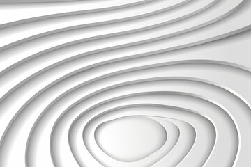 Naklejka premium Abstract 3D White Seamless Pattern with Smooth Lines and Shadows, Minimalistic Background Texture