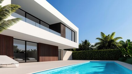 Fototapeta premium Luxury property investment, upscale modern homes and villas, 3D illustration