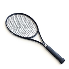 Detailed Photograph of a Squash Racket with Shading and a Modern Minimalist Design Isolated Against a Clean White Background  Sports Equipment Concept for Fitness Recreation and Athletic Activities