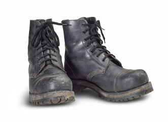 Rundown combat boots
