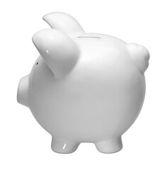 White porcelain piggy bank