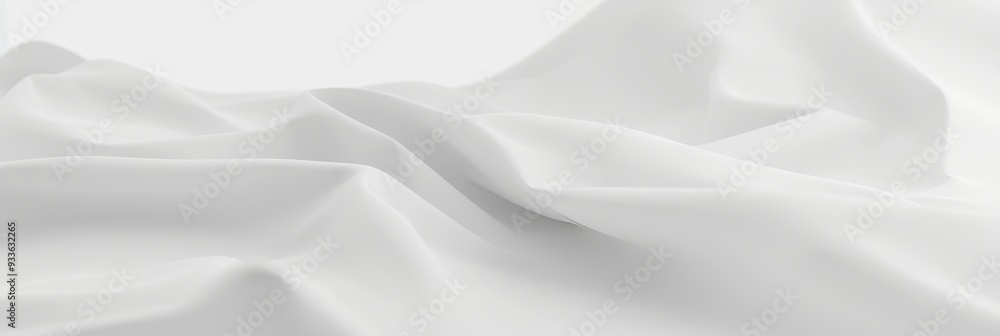Poster abstract background with smooth, flowing white fabric, creating an elegant and luxurious backdrop.