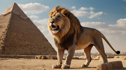 King of jungle roaring LION