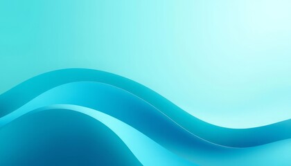 Fototapeta premium Undulating Curves in Blue and Green