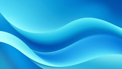 Obraz premium Undulating Curves in Blue and Green