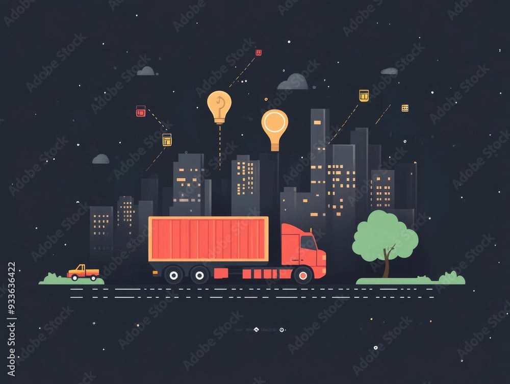 Poster coordinating efficient global freight logistics networks through streamlined supply chain management