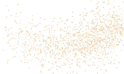 Luxury gold glittering stars dust particles on transparent background used for new year celebration 2025. Elegant gold stars particles seamless glowing on transparent background.