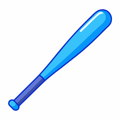 Blue baseball bat stock illustration