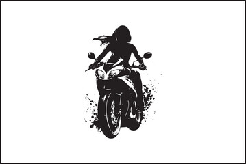 Motorcycle black bold silhouette, illustration, vector, in silhouette, transportation, outline, speed, land vehicle, black color, driving, monochrome, no people, riding, sport, bicycle, biker, 