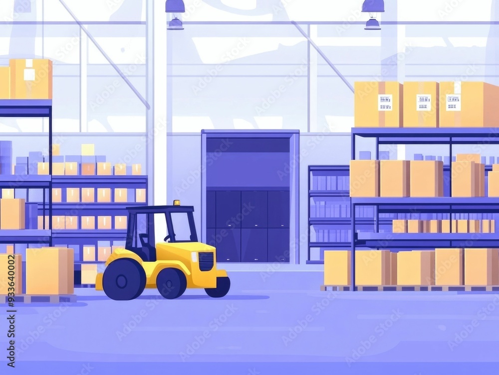 Poster automated inventory management for efficient shipping and logistics optimizing supply chain processe