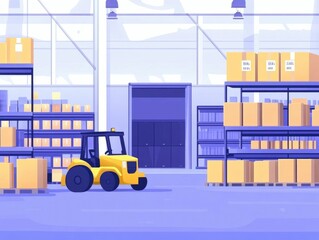 Naklejka premium Automated Inventory Management for Efficient Shipping and Logistics Optimizing Supply Chain Processes with Data Driven Solutions