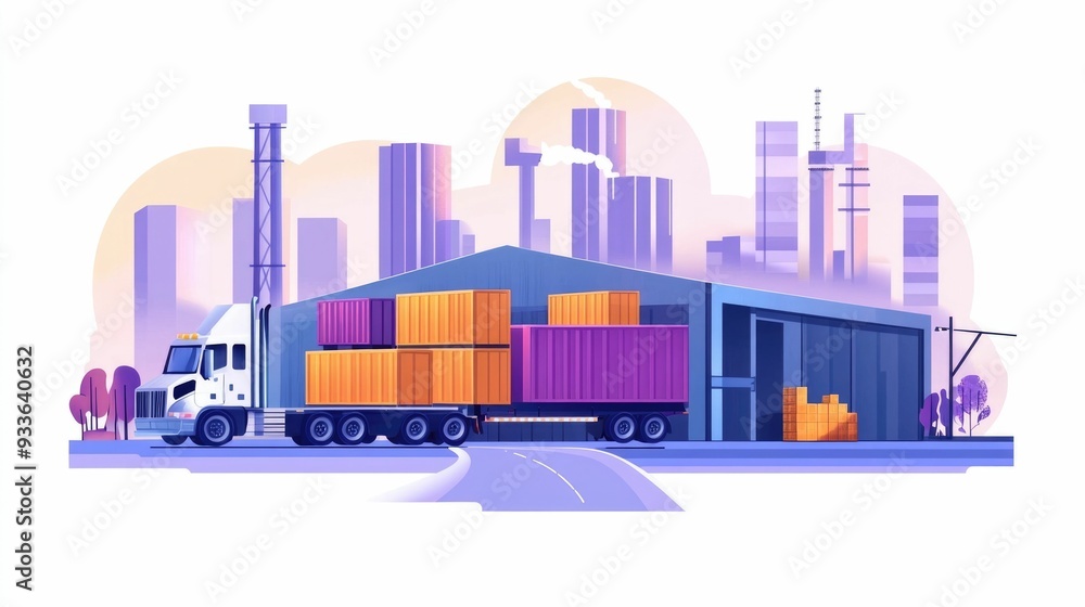 Poster ai powered logistics management streamlining shipping delivery and supply chain processes for improv