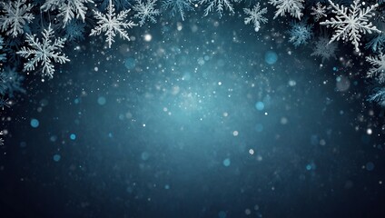 art blue snow christmas background