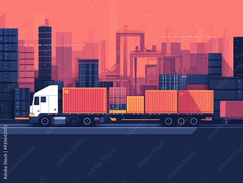 Poster streamlining logistics with real time data analytics and automation optimizing supply chains enhanci