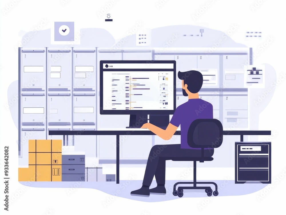 Poster streamlining logistics with real time data analytics and automation optimizing supply chain efficien