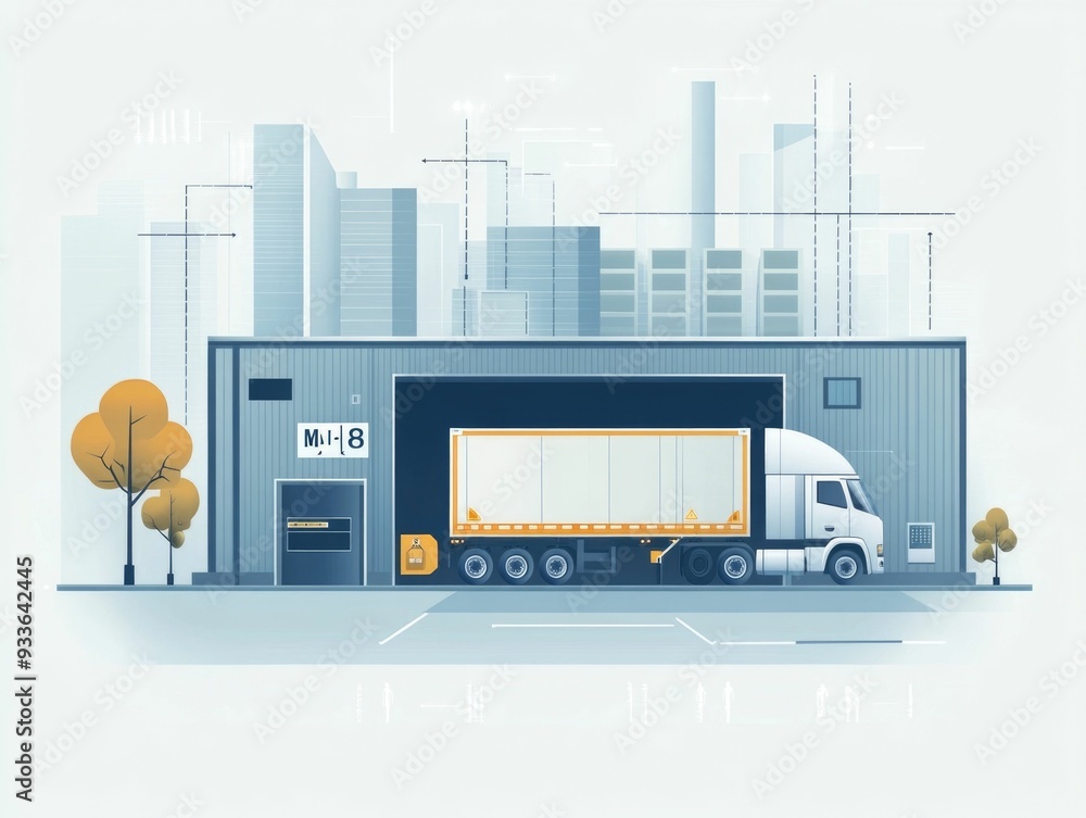 Poster innovative automated supply chain management and logistics system for efficient workflow data driven