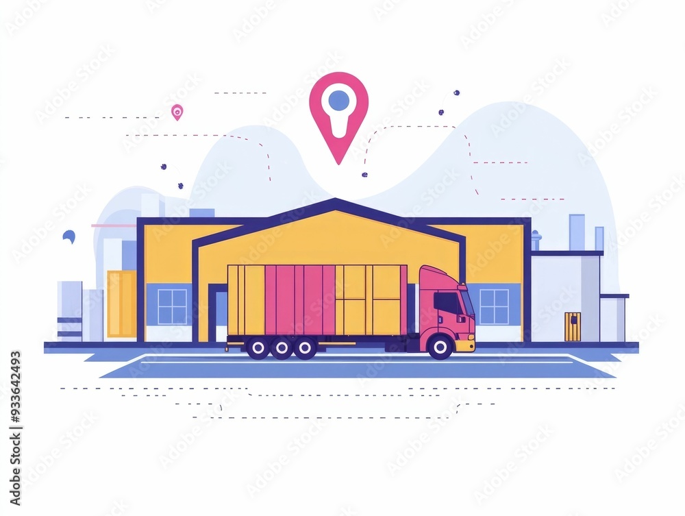 Poster automated data driven logistics and supply chain management system with real time tracking analytics