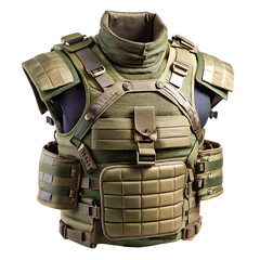 Armored Soldier Vest with Shoulder and Neck Protection for Military and Tactical Use