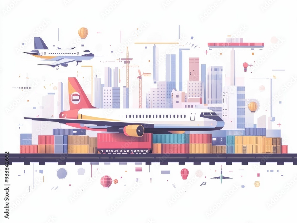 Poster efficient automated logistics networks optimizing supply chain processes for streamlined inventory m
