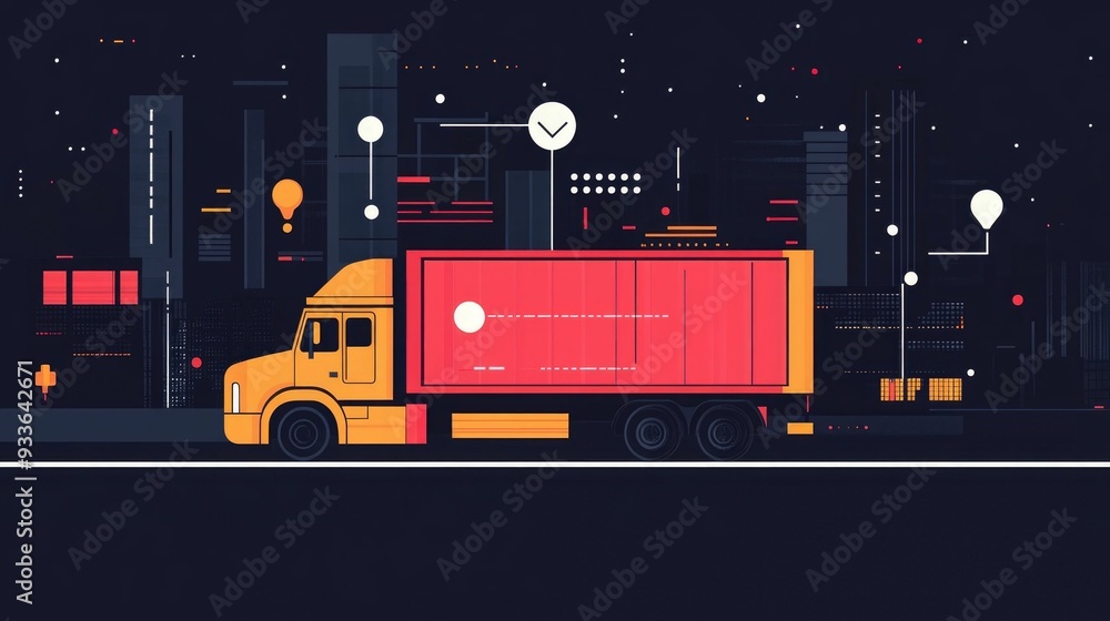 Poster innovative ai powered automation revolutionizing shipping route optimization for efficient logistics