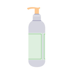 Pump Dispenser Bottle Vector Illustration in Pastel Colors