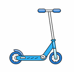 Blue kick scooter stock illustration © johndaly
