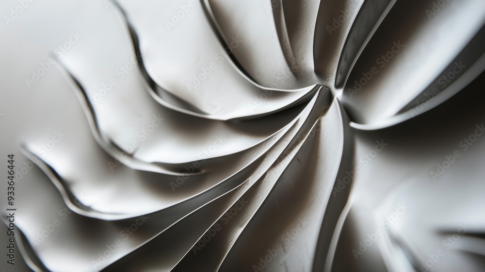 Poster abstract metallic shape bending and flowing background texture