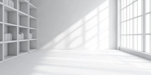 Fototapeta premium A modern living room interior with a blank wall and a blank space