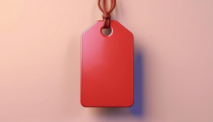 A blank price tag isolated against a clean background, ready to be customized with pricing information or branding.