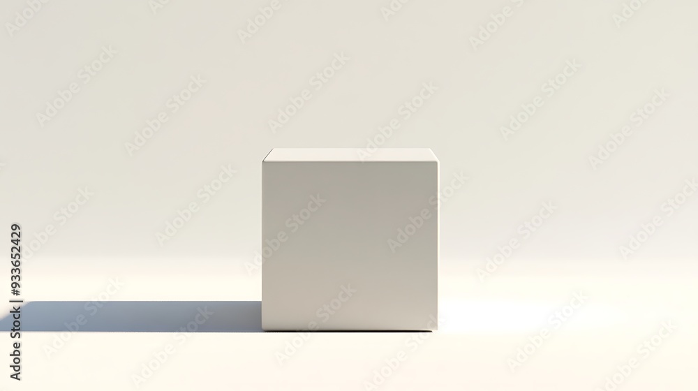 Poster abstract geometric shape minimalist octane 3d render on white background