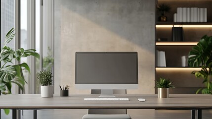 Office desk mockup concept