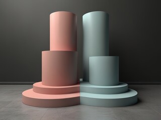 3d rendering of podium