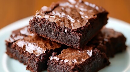Stack of Fudgy Brownies