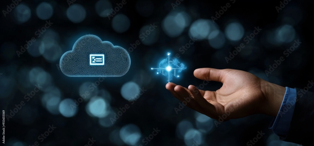 Poster cloud service with holograms and global backup of data.