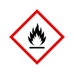 Flammable warning rhombus sign