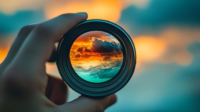 Camera lens reflection