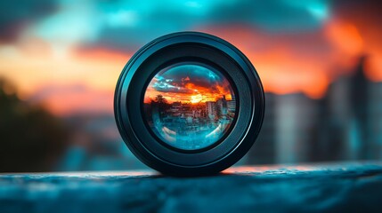 Camera lens reflection