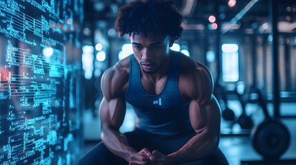Fitness Influencer Mid-Workout Sharing Motivational Tips on Social Media