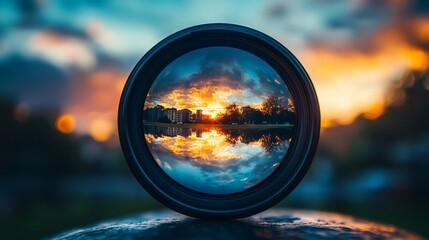 Camera lens reflection