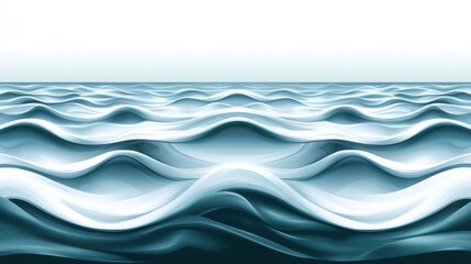Fototapeta premium Calm ocean waves create serene and tranquil atmosphere, evoking sense of peace and relaxation. gentle undulations of water reflect light beautifully. 