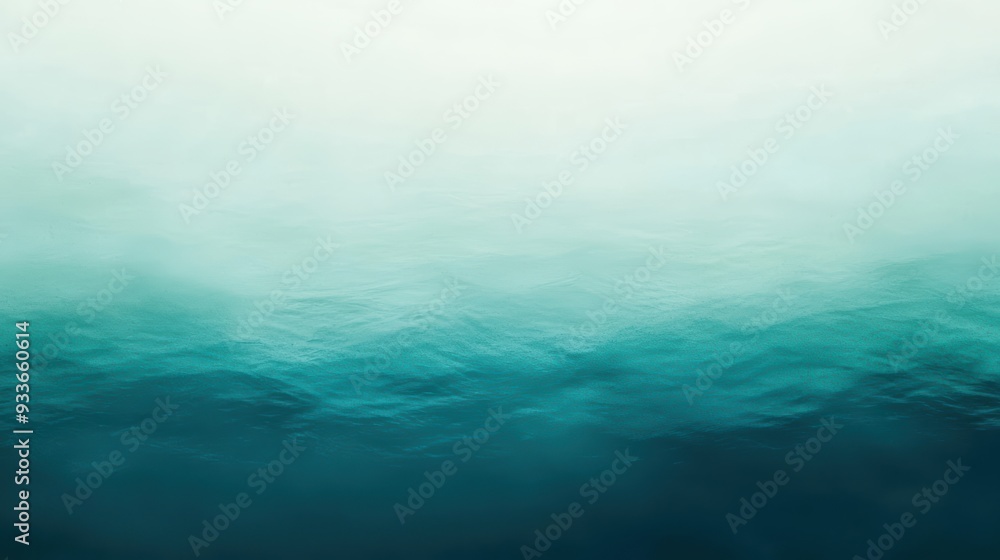 Poster calm and serene water surface with gentle waves, creating tranquil atmosphere. gradient of blue and 