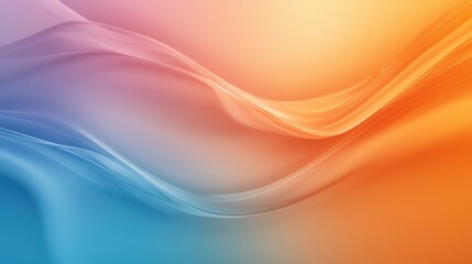 Fototapeta premium Soft waves of color blend seamlessly, creating calming and serene atmosphere. gentle transitions evoke feelings of tranquility and warmth. 