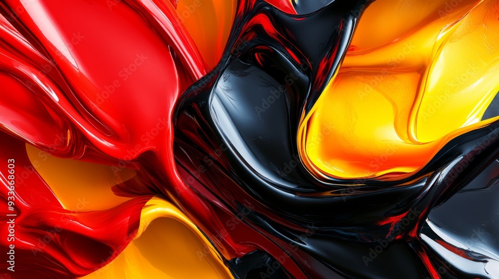 Aufkleber High-resolution close-up of an abstract background with bold, contrasting colors and dynamic shapes, creating a striking and visually engaging composition.