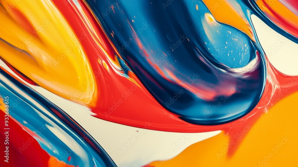 Leinwandbilder high-resolution close-up of an abstract background with bold, contrasting colors and dynamic shapes,