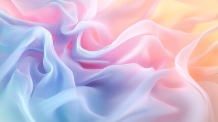 Obraz premium High-resolution close-up of an abstract background with flowing lines and soft, pastel colors, creating a serene and calming visual experience