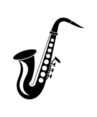saxophone silhouette vector illustration