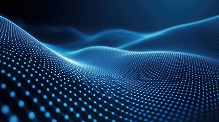 abstract wave blue hexagonal shape background